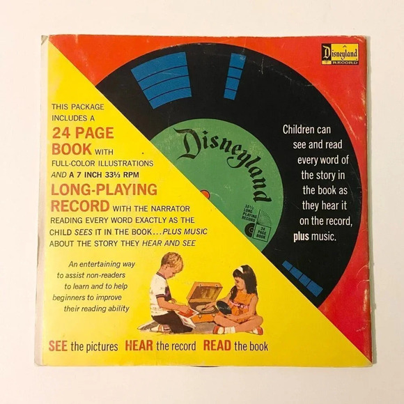 Vintage 1968 Disney Little  Hiawatha 7 Inch Record and Book - Picture 2 of 14